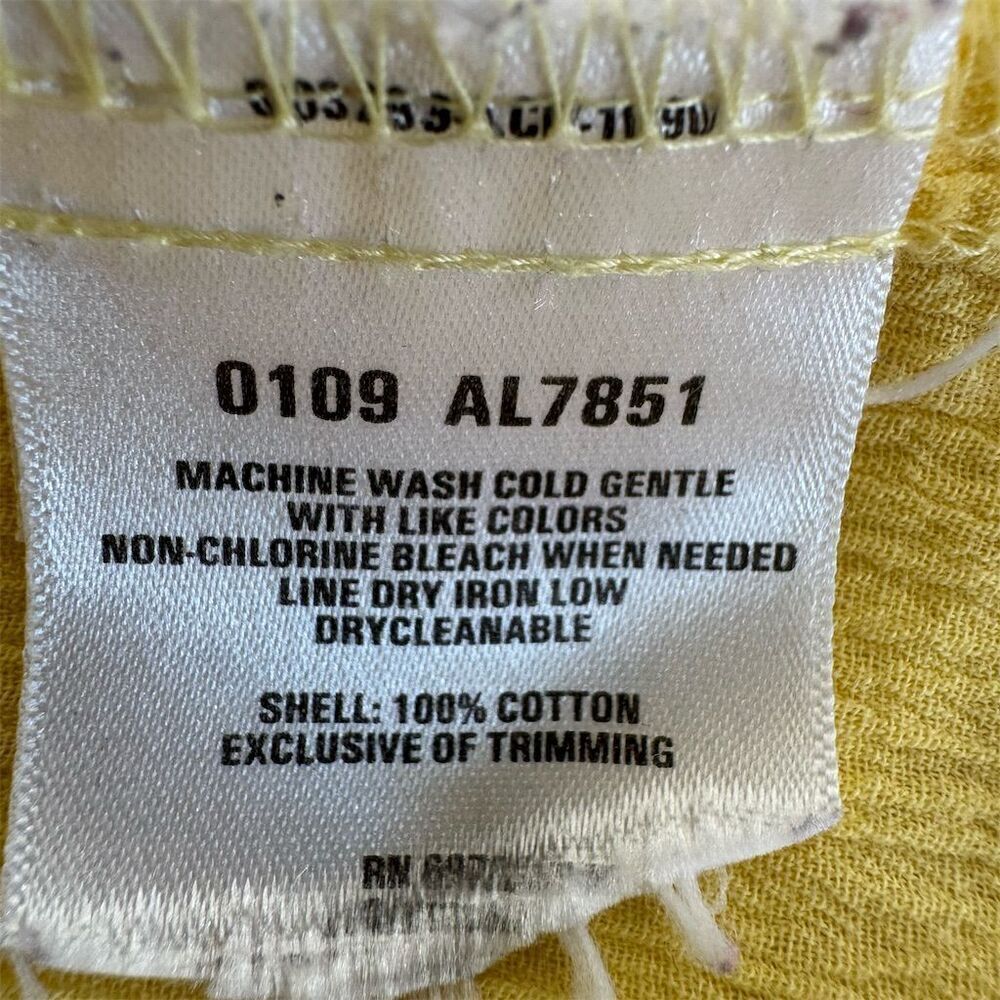 Columbia V-Neck 3/4 Sleeve Yellow Knit Top Size Medium - Picture 7 of 7